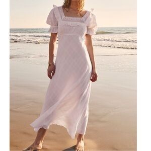 Free People Now And Forever Midi Dress Ivory NWOT